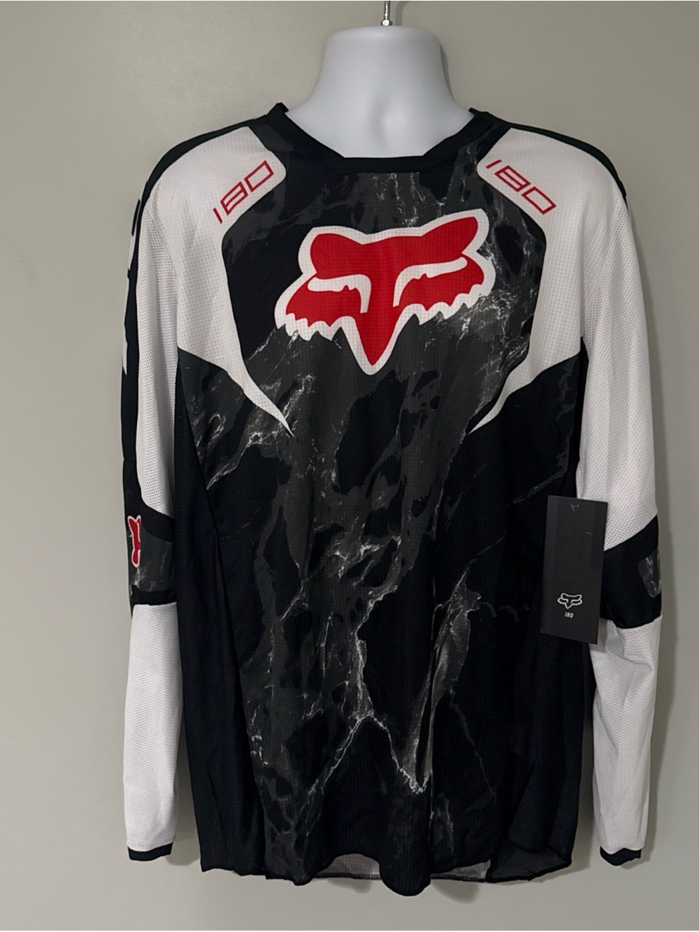 Fox Black White Red Motocross Jersey - Picture 2 of 7